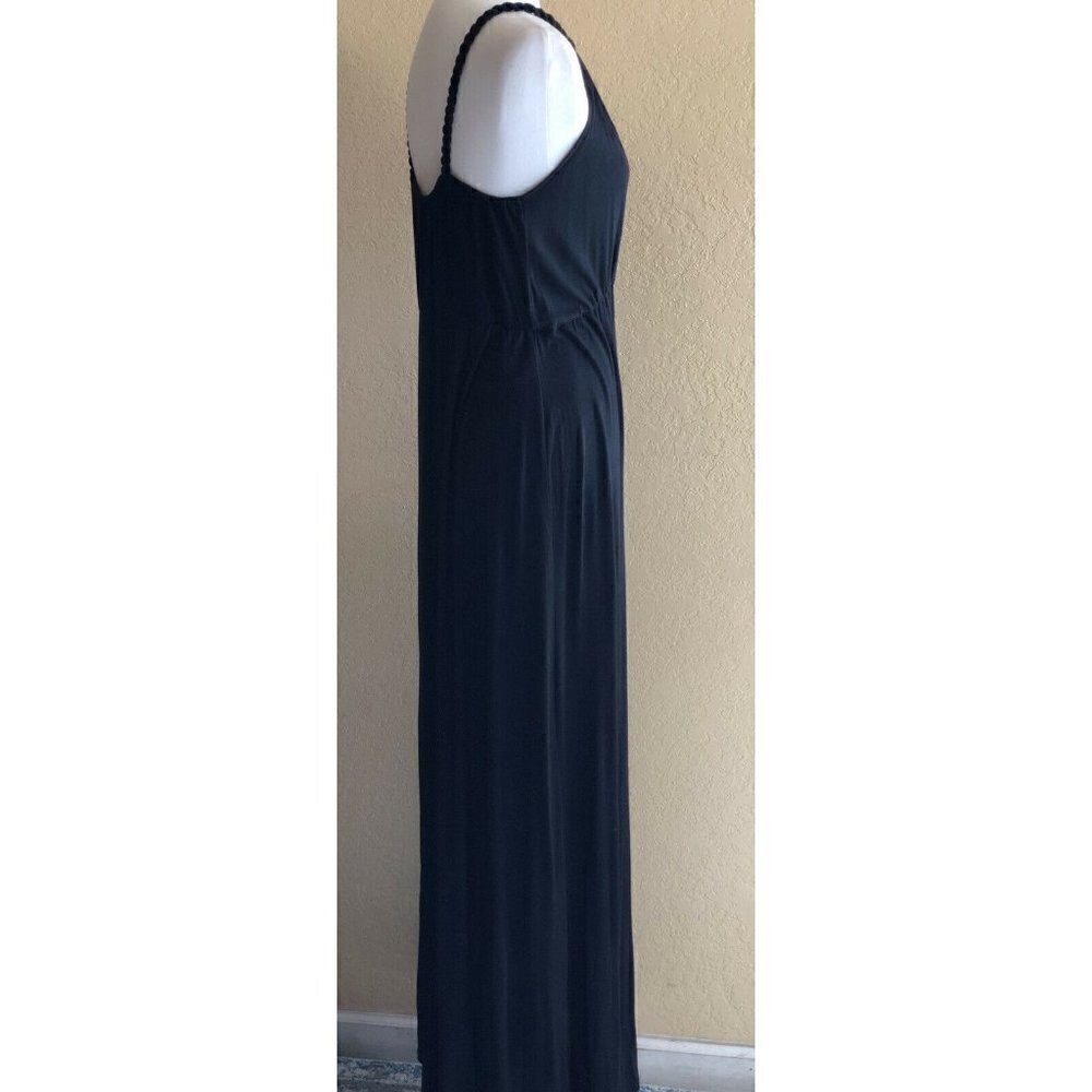 Loveriche Womens Black Rope Sleeve Strap Maxi Dress Size M - Picture 7 of 11